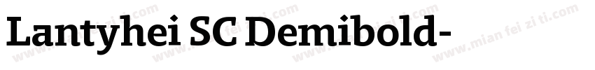 Lantyhei SC Demibold字体转换